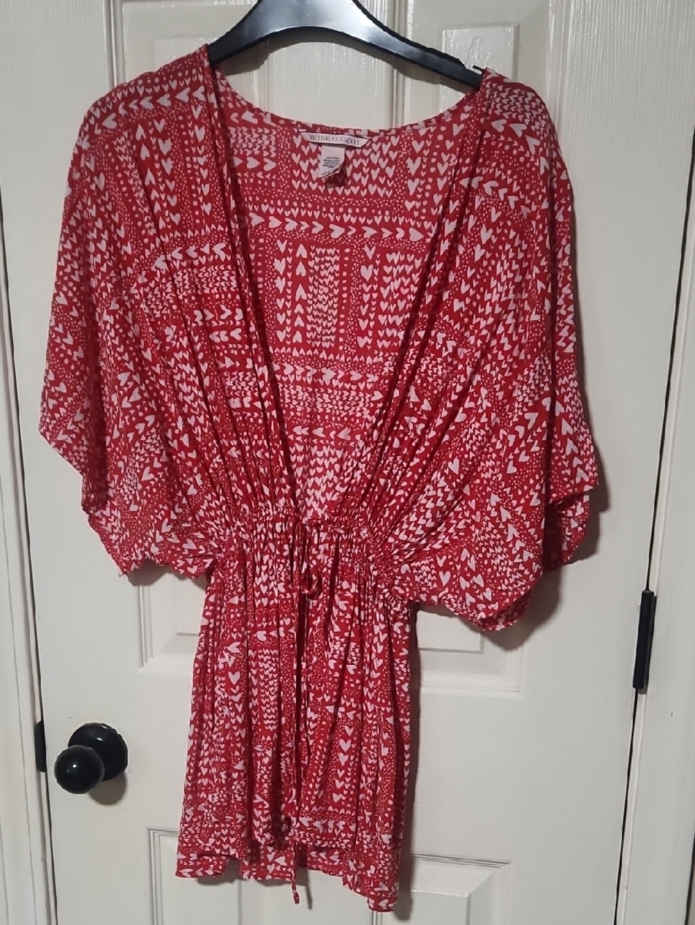 Victoria's Secret Red and White Heart Print Top
